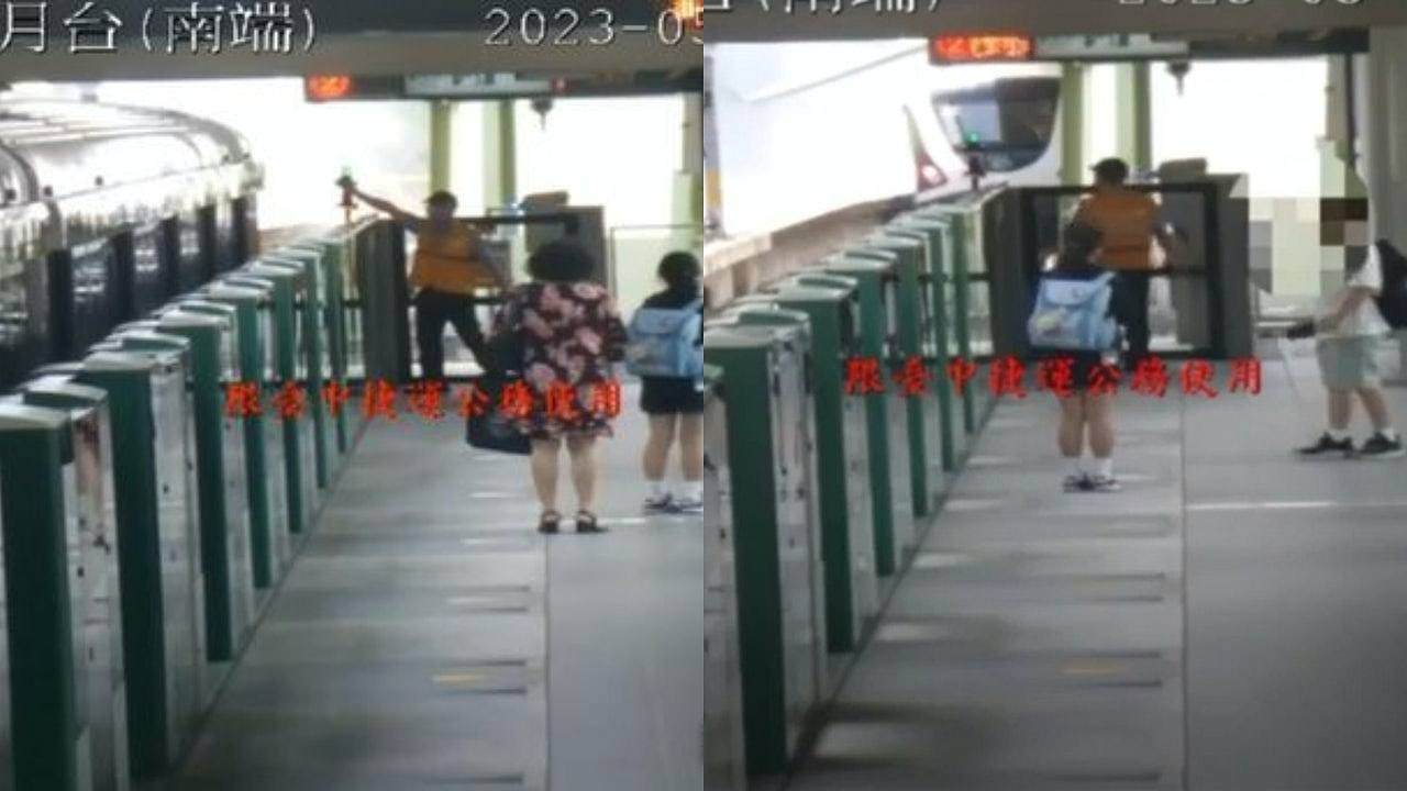 台中捷运事故，CCTV曝光关键48秒：列车撞上吊臂，保安举手通报拦不住（视频/组图） - 1