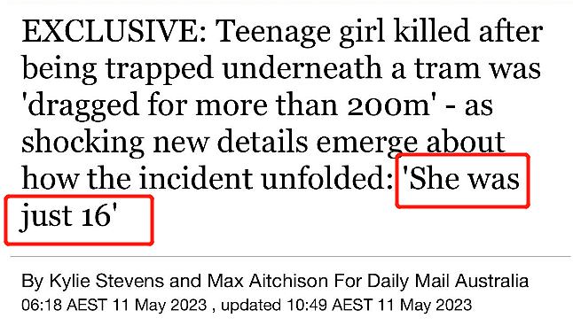 澳一名少女在唐人街被电车撞倒并拖行200米，当场死亡！澳媒惊呼：她才16岁…（组图） - 1