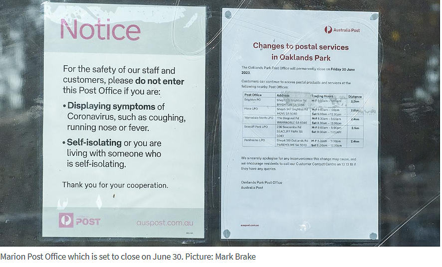 Westfield Marion邮局将于今年六月底彻底关闭（组图） - 2