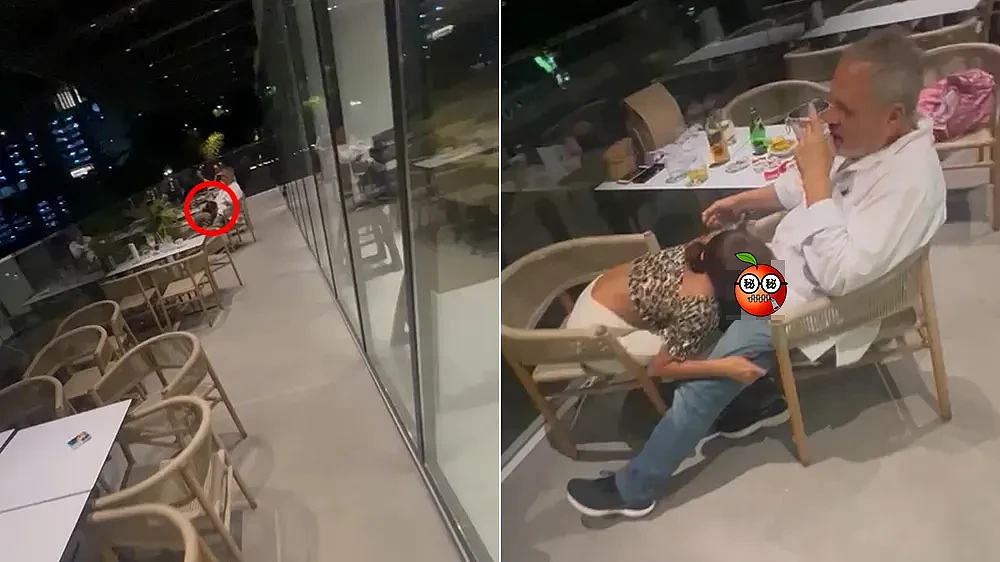 视频曝光！外国男女公然在餐厅内口交，旁边用餐顾客目瞪口呆（视频/图） - 1