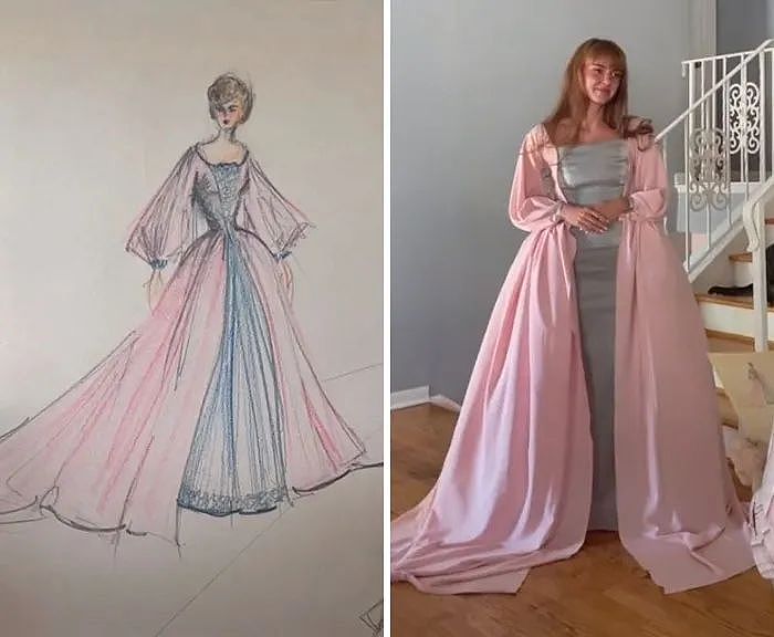 美爆！美女自学缝纫，2年后把奶奶80年前画的漂亮裙子手稿变成现实（组图） - 17