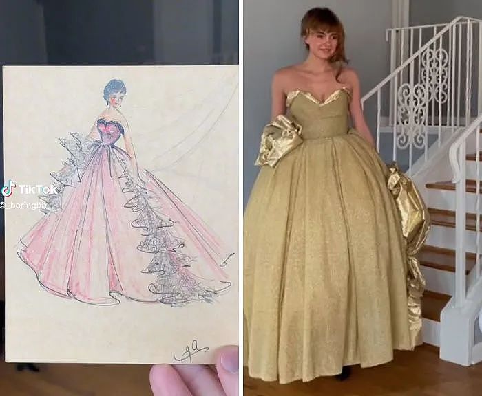 美爆！美女自学缝纫，2年后把奶奶80年前画的漂亮裙子手稿变成现实（组图） - 12