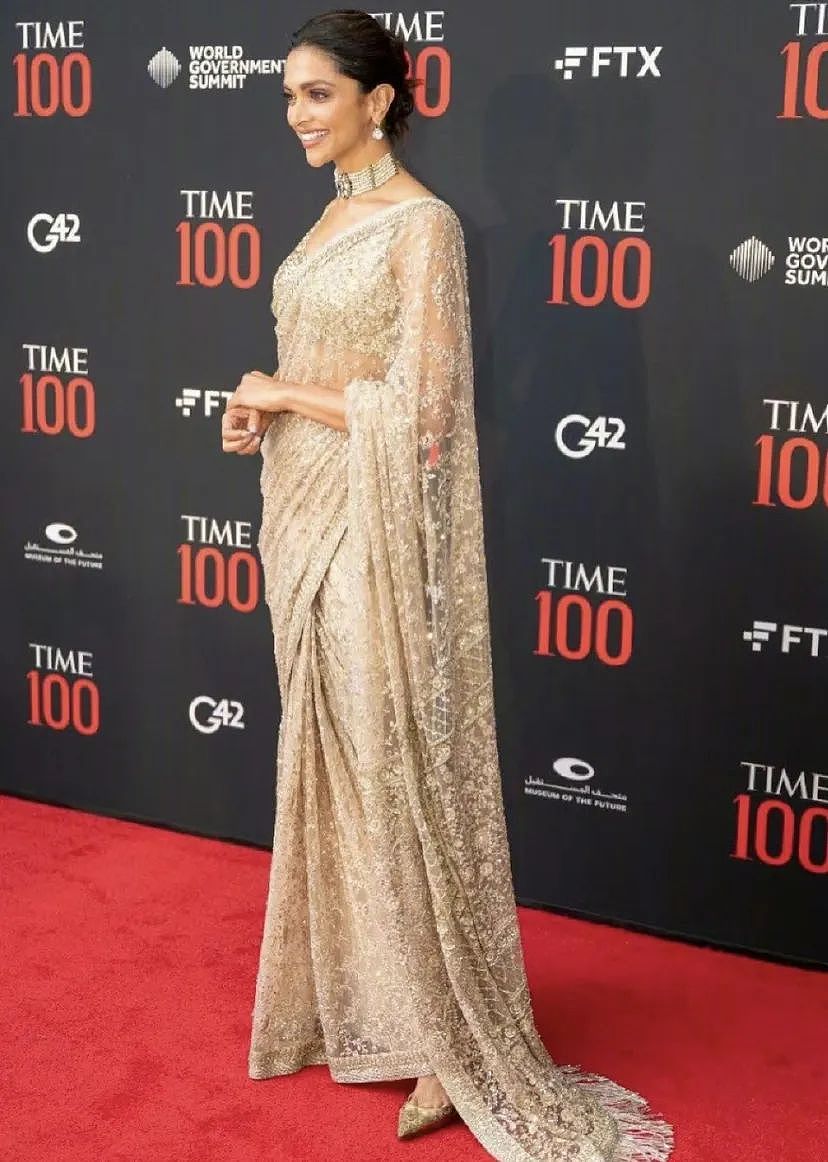 宝莱坞女星穿纱丽在戛纳红毯各种炫，一波惊艳文化输出打入欧美时尚界？（组图） - 7