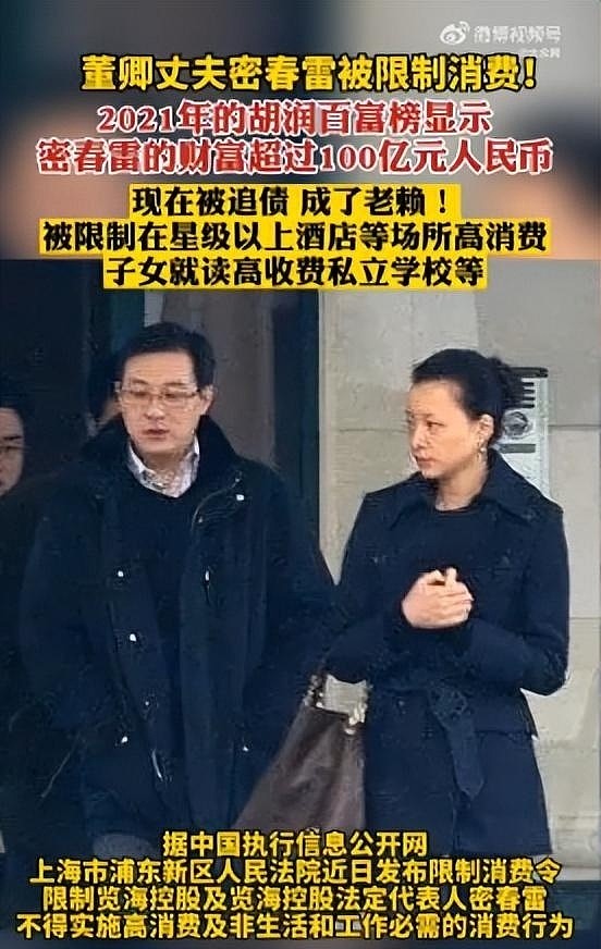 董卿老公又出事？继被追债成老赖后，密春雷公司12亿股权被冻结（组图） - 4