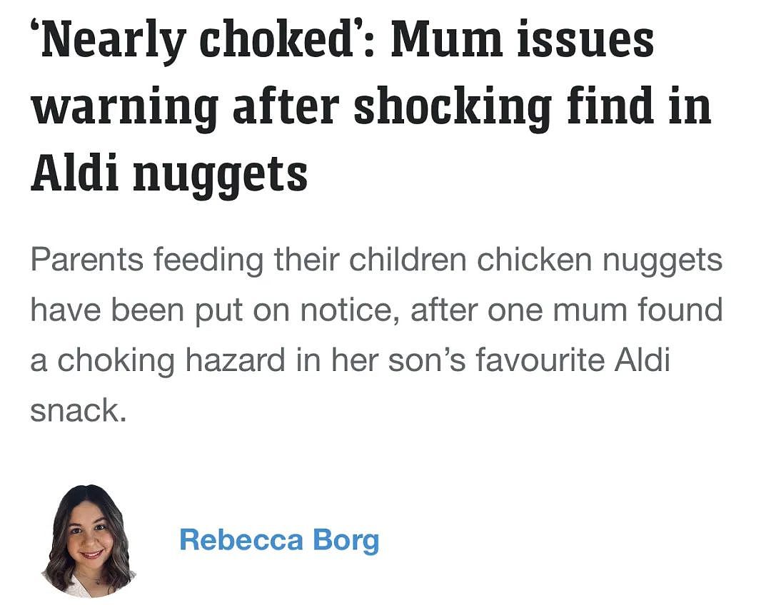 太坑人了！澳洲宝妈购买Aldi热销鸡块，结果差点要了孩子的命...（组图） - 5