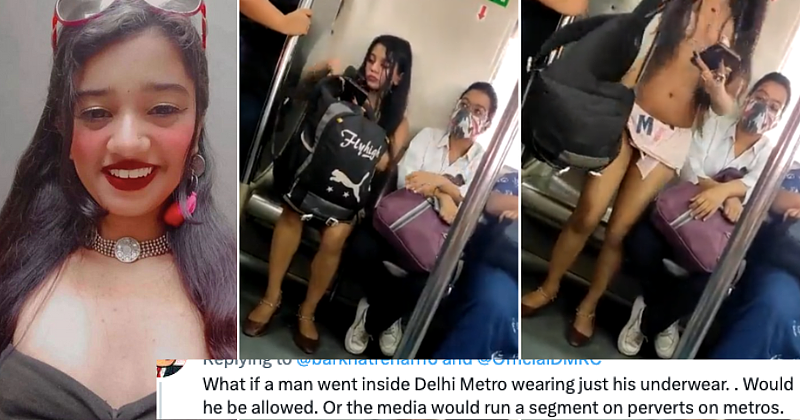 在印度地铁上穿露球装，她的胆子比我的心还大（组图） - 3