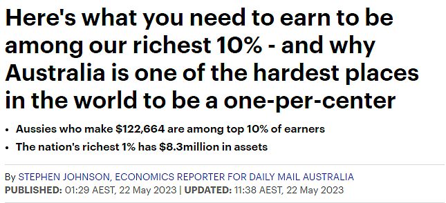 年入多少能跻身澳最富10%？悉尼有房就是全球精英（组图） - 1