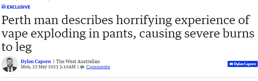 澳洲男子裤子突然爆炸！险些殃及“命根子”，他告诫年轻人：这东西不要沾（组图） - 1