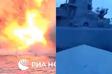 俄称击退攻击，乌克兰曝“无人快艇高速袭俄舰”画面打脸！（图）