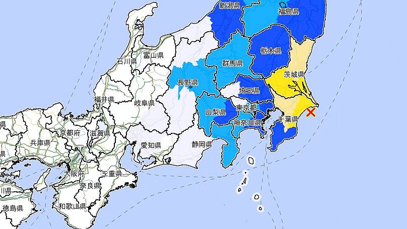 日本千叶县对开海域6.2级地震！最大震度为5！东京多区有震感（组图） - 1