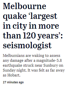 刷屏！“被震醒了！”“轰隆隆！”“好吓人！”墨尔本大都市区120年来最大地震！安卓自带预警（组图） - 7