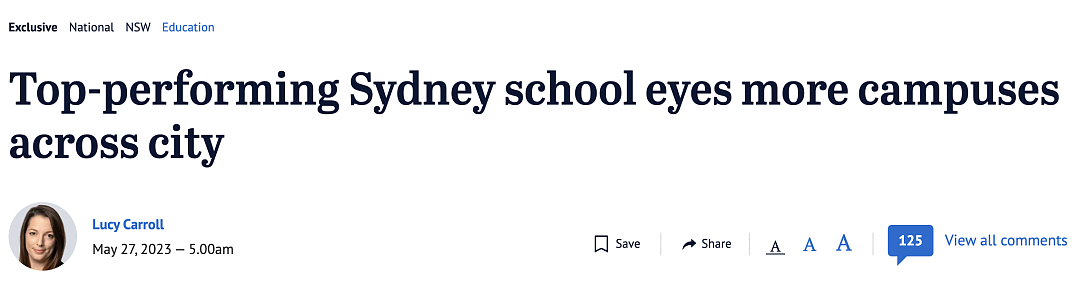 悉尼顶级私校官宣大动作！这也太卷了，竟击败Sydney Grammar...（组图） - 1