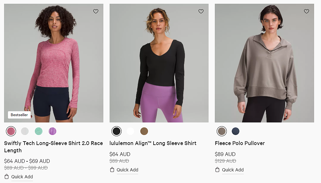 快冲！Lululemon 官网年中促销，瑜伽裤低至$7X，半拉链无帽卫衣仅$1XX（组图） - 15