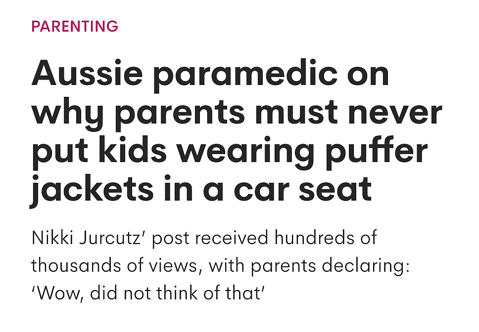 10万人点赞，澳洲医护人员警告：绝不能让孩子这样坐车上；一部小心就会出人命，妈妈们一定要看（组图） - 4