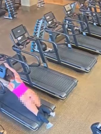 跑步机上跌倒！健身女下秒“当场被脱裤”，发文自嘲：超尴尬（视频/组图） - 3
