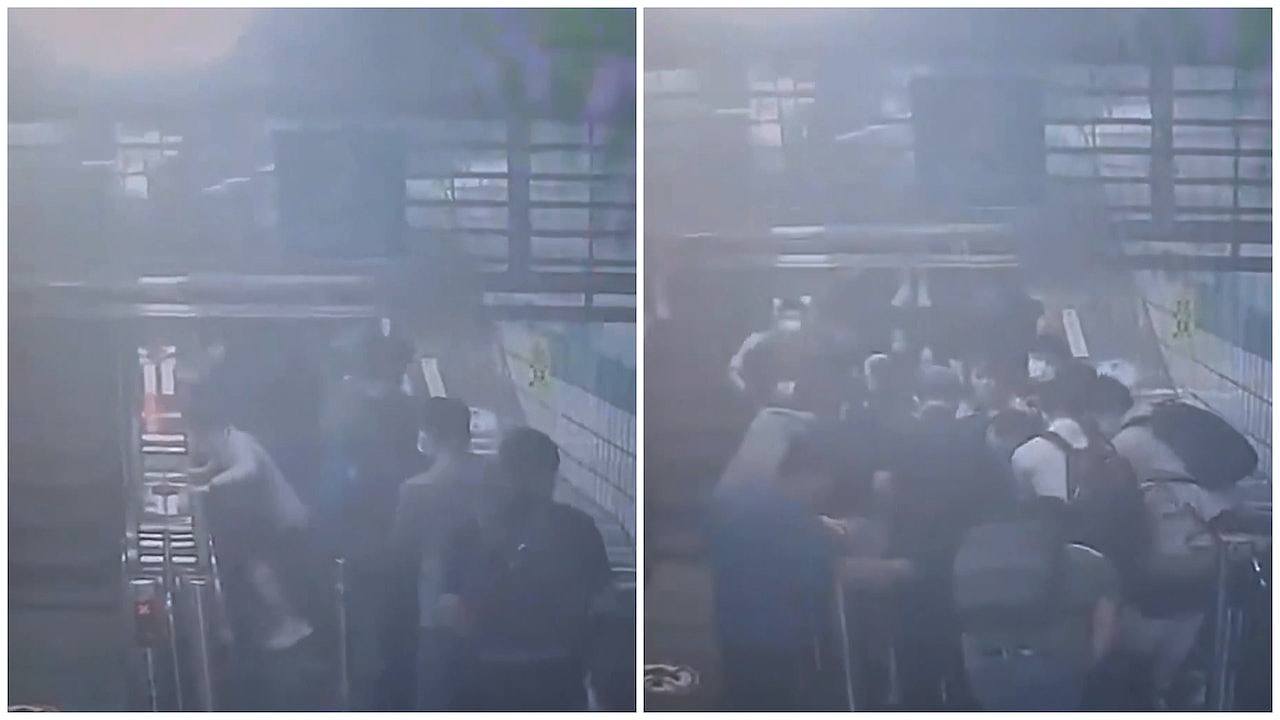韩国地铁站扶手电梯突逆行爆惊吓意外！民众骨牌式倒下14伤（视频/组图） - 2
