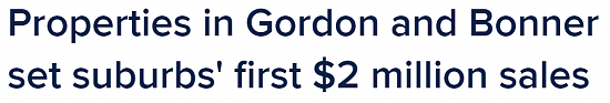 堪培拉买家无惧利率上升，Gordon、Bonner房产本周创$200万销售记录（组图） - 2