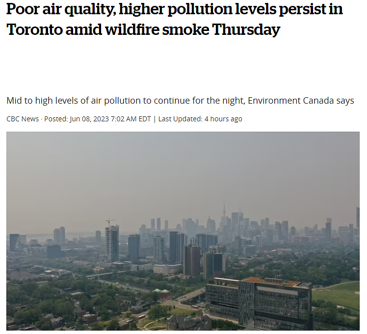 炸锅！多伦多空气污染跃居全球第三，纽约竟排第一！美国网友怒了：“加拿大，我可真是谢谢你！”（组图） - 3