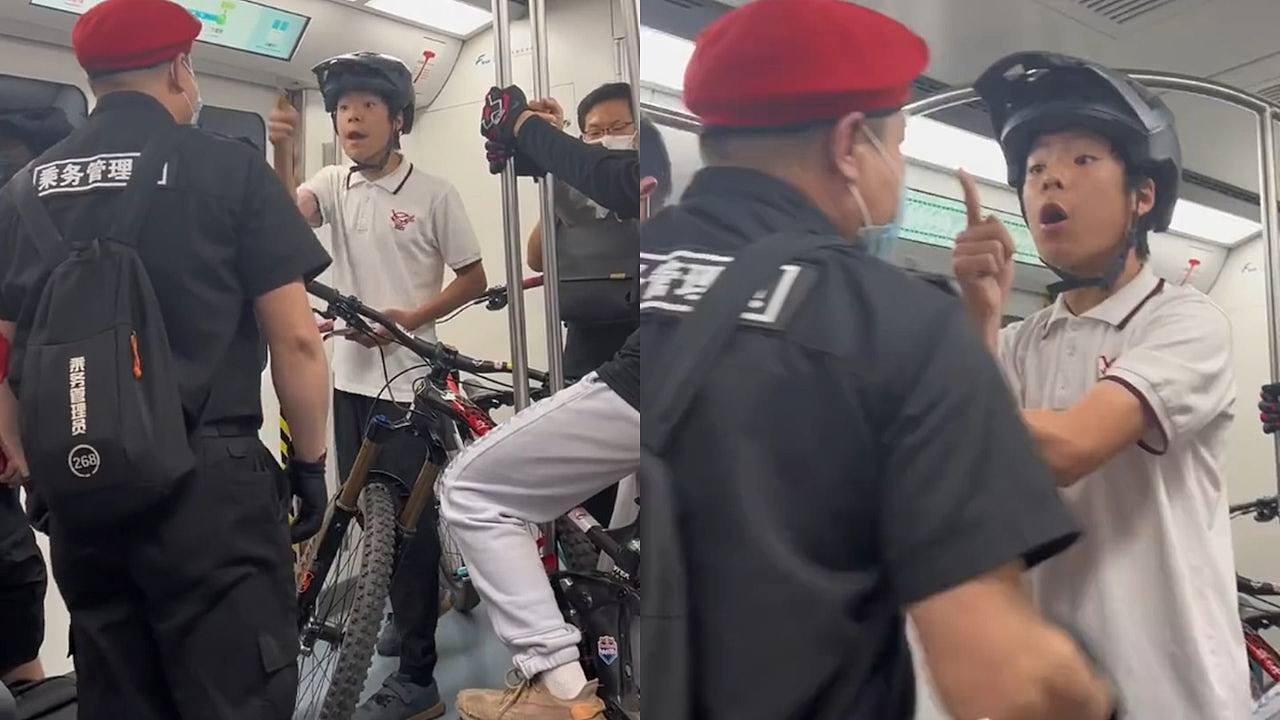 北京地铁内与乘务员对骂！中学生叫嚣“你有爹妈吗”，连骂20次“X你妈”（视频/组图） - 1