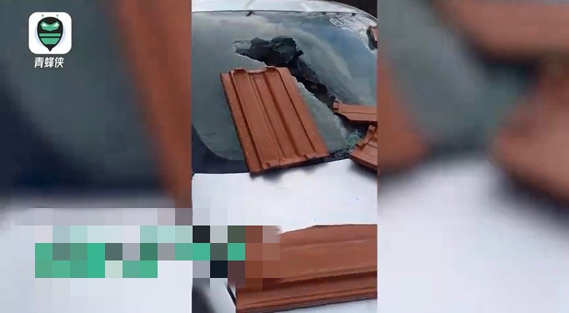 山东威海等地遇强对流天气，狂风暴雨冰雹齐落，有车窗被砸裂（视频/组图） - 4