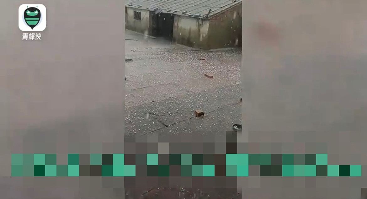 山东威海等地遇强对流天气，狂风暴雨冰雹齐落，有车窗被砸裂（视频/组图） - 3