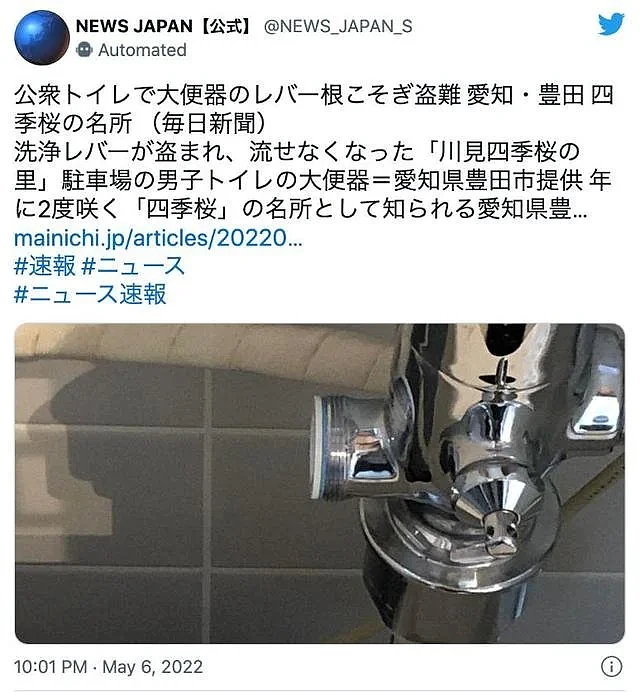日本连环大盗盯上厕所，专偷小便池盖子？警察懵了（组图） - 6