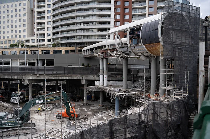 再见了单轨列车站！为20亿澳元Harbourside购物中心重建项目让路，悉尼最后一个单轨列车站正在被拆除（组图） - 3