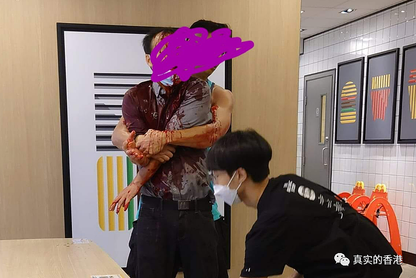 香港又发生砍人事件！麦当劳员工被训话后暴气挥双刀砍伤经理（组图） - 2