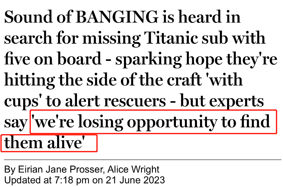 坏消息！为参观泰坦尼克号残骸而失踪的亿万富翁等5人，恐怕…（组图） - 14