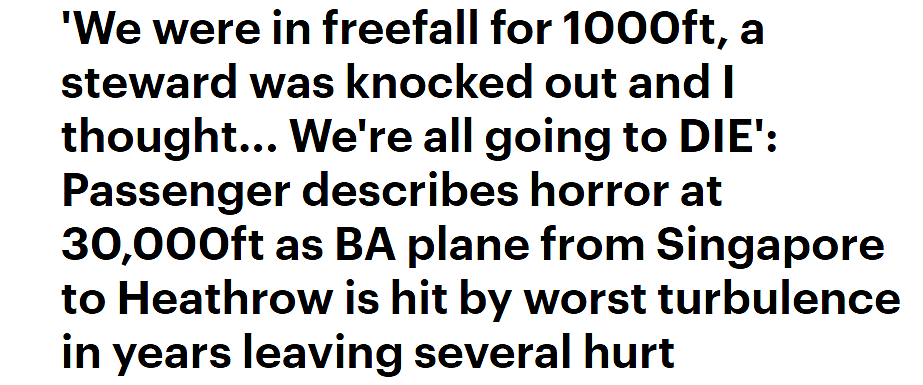 惊魂一刻！英航载200人的波音飞机高空‘自由落体’，空姐被甩到空中，乘客尖叫吓哭（组图） - 2