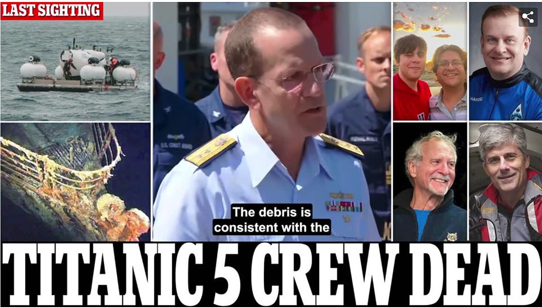 失踪潜艇确认爆炸，5名富豪全部遇难！《泰坦尼克号》名导怒了：人为灾难（组图） - 2