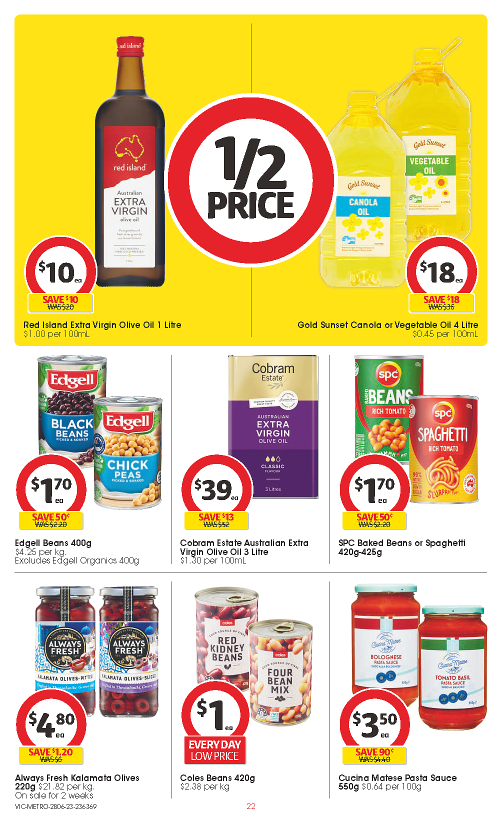 Coles 6月28日-7月4日折扣，油、奶酪、冰淇淋半价（组图） - 22