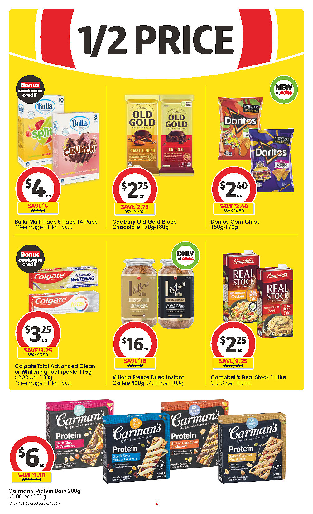 Coles 6月28日-7月4日折扣，油、奶酪、冰淇淋半价（组图） - 2