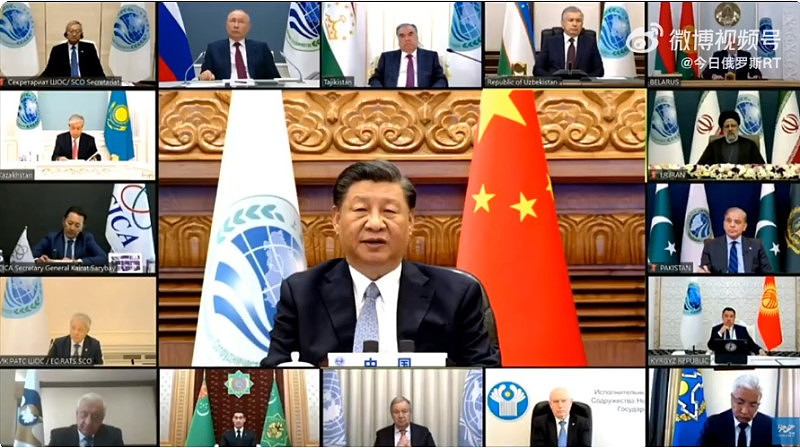 视讯出席上合组织峰会 普京、习近平异口同声抨击“外部势力”（组图） - 2