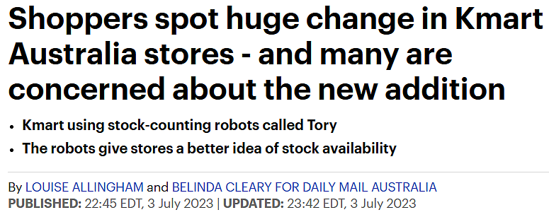 快来偶遇！大批机器人将进驻澳洲Kmart门店，原来要干这件事…（组图） - 1