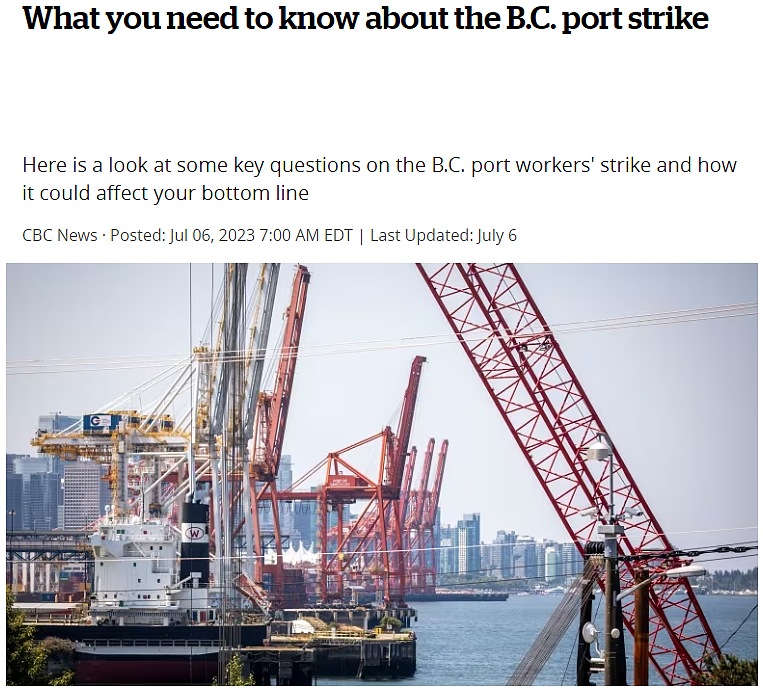 加拿大港口7000人大罢工，每周蒸发2.5亿！大批中国包裹滞留，各行业物价恐飞涨（组图） - 1