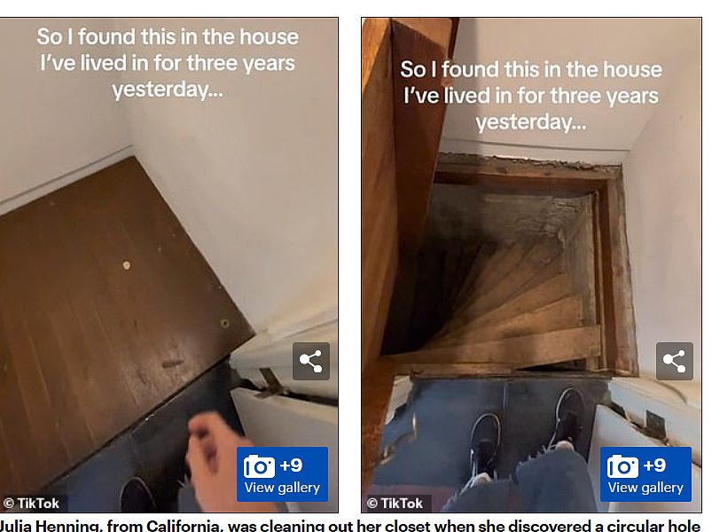 毛骨悚然！ 美女自家地板发现“神秘小洞“ 连着地下密室！ 网友： 快搬走（组图） - 2