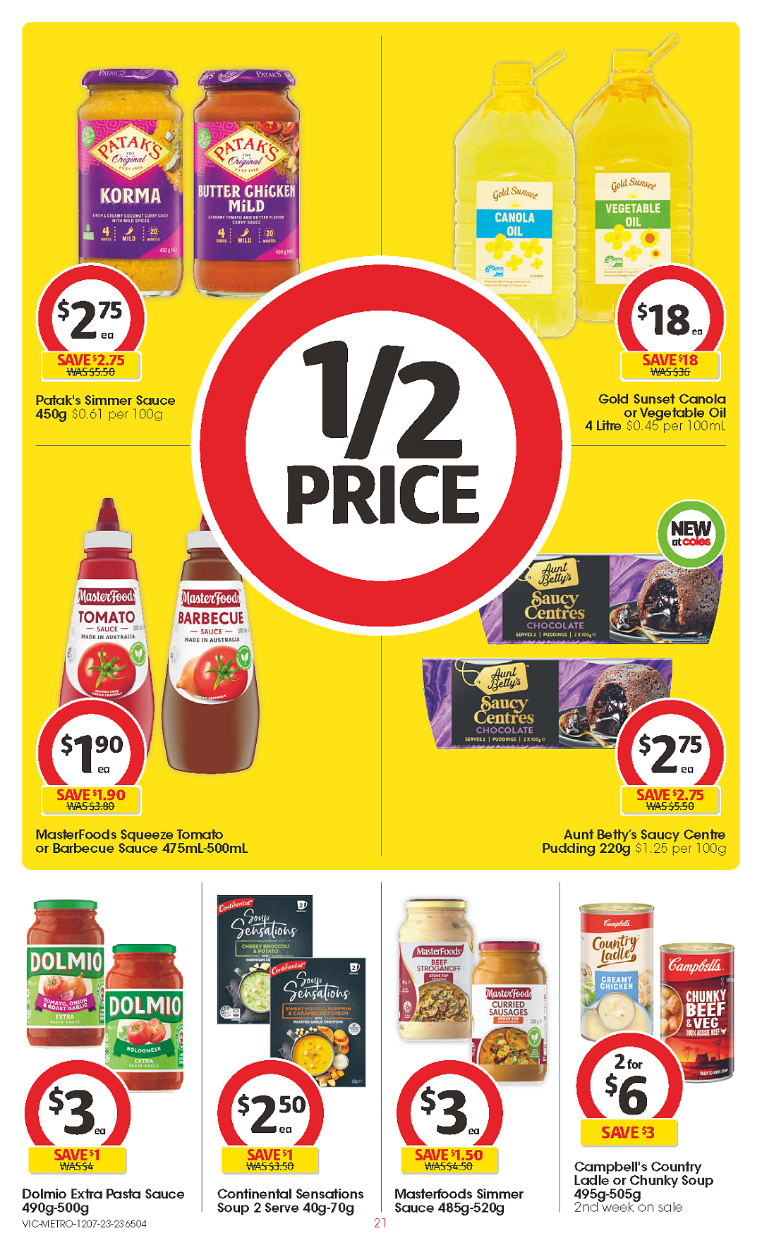 Coles 7月12日-7月18日折扣，红袋米、油、火腿片半价（组图） - 21