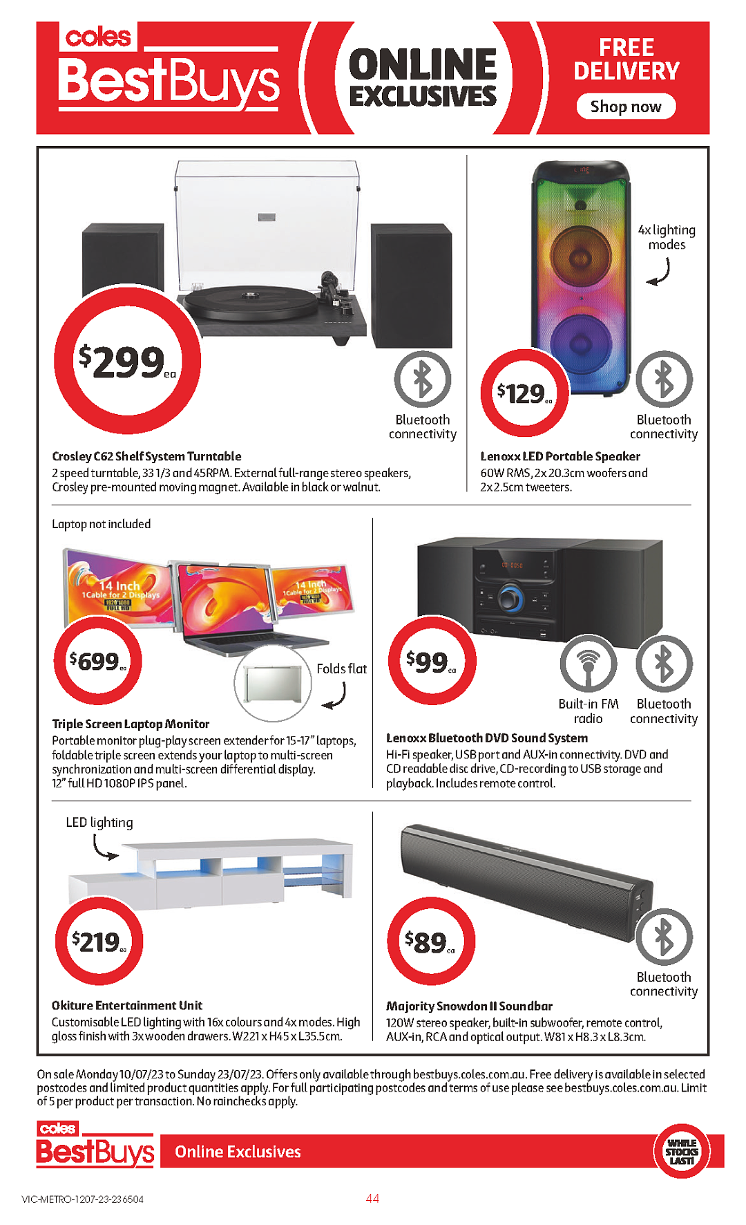 Coles 7月12日-7月18日折扣，红袋米、油、火腿片半价（组图） - 44