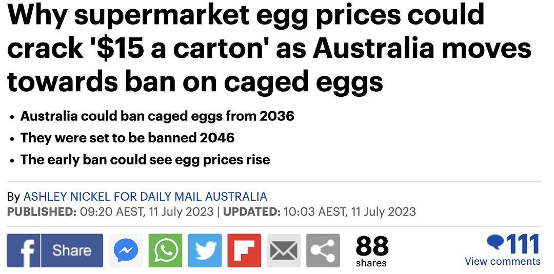 一盒$15澳币！澳洲超鸡蛋价格或将暴涨，便宜蛋再也买不到了...（组图） - 1