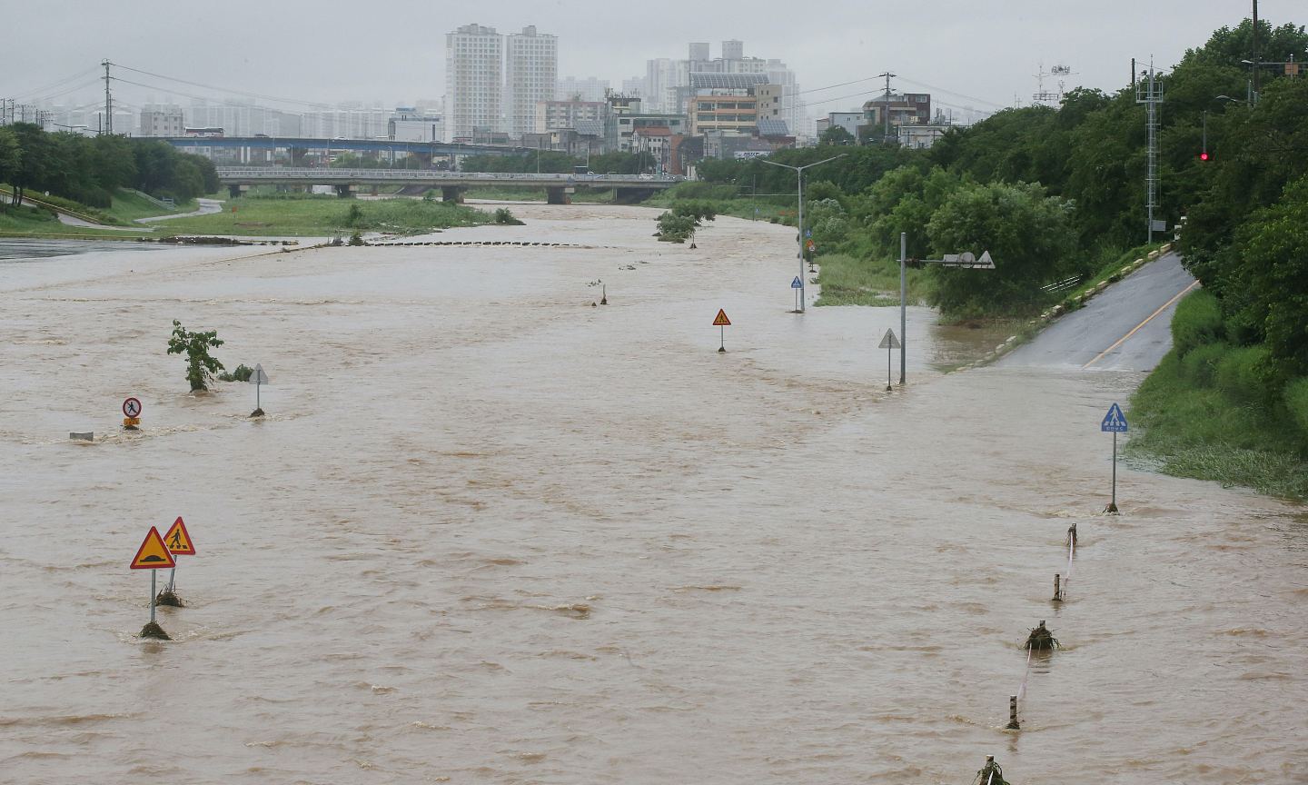 韩国暴雨成灾山泥倾泻洪水泛滥，至少7死伤3失踪，逾1500人疏散（组图） - 8