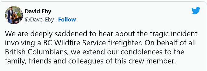 特鲁多哀悼！ 加拿大山火狂烧，19岁消防员殉职，“热穹顶“再袭北美（组图） - 5