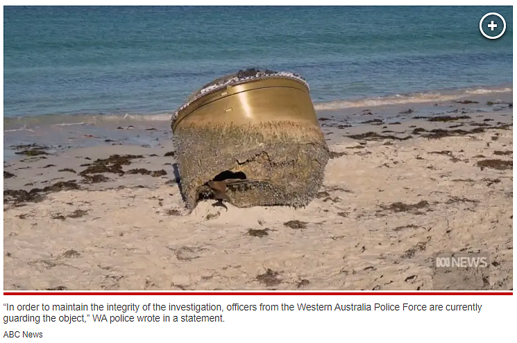 澳洲沙滩惊现神秘巨型金属筒，疑似马航MH370零件！专家警告千万别碰（组图） - 2
