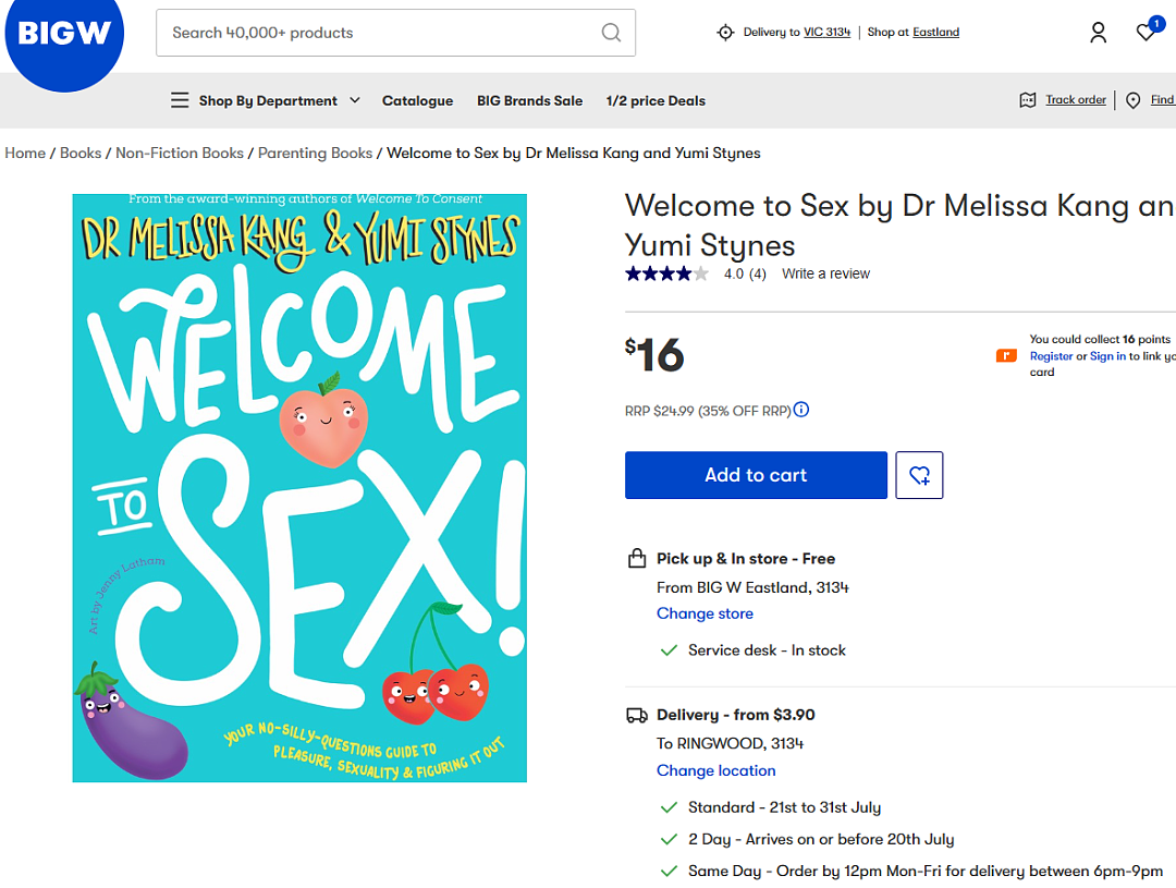 这尺度也太大了！Big W出售“性爱”童书，建议8岁就看（组图） - 2