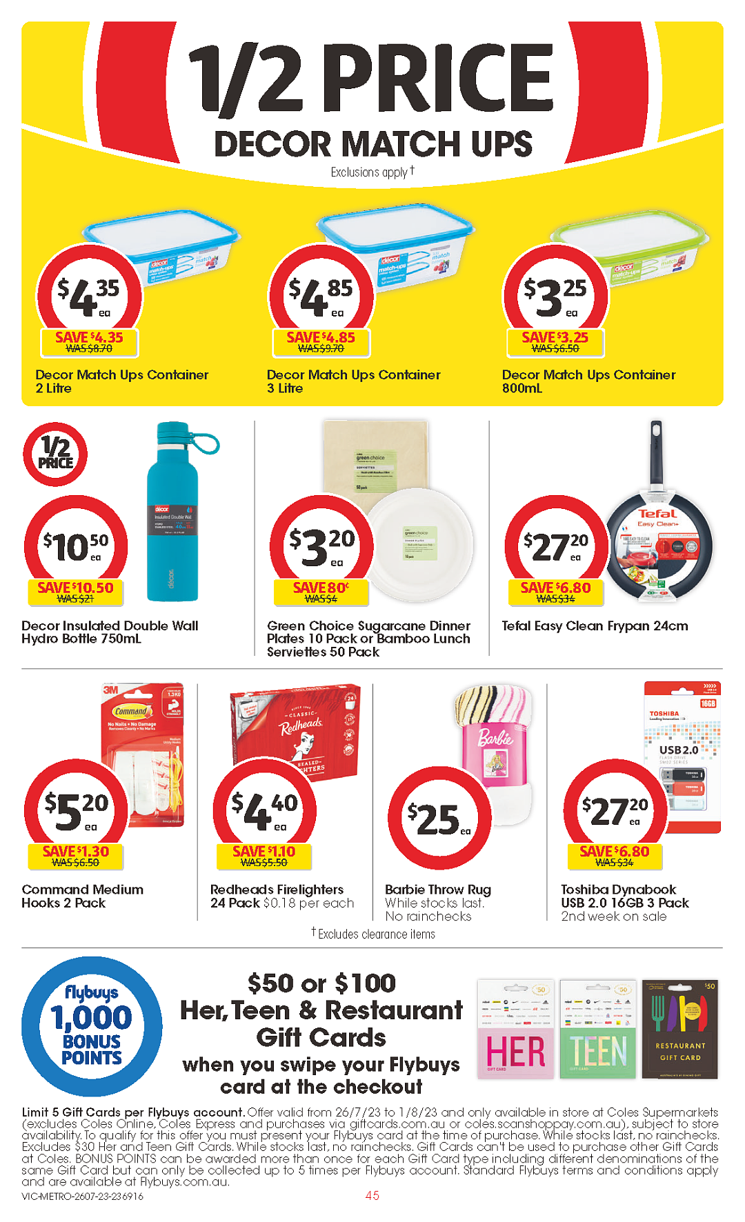 Coles 7月26日-8月1日折扣，冷冻鱿鱼条、油半价（组图） - 45