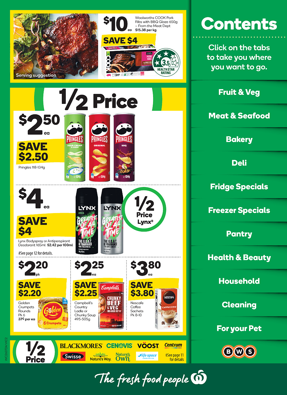 Woolworths 7月26日-8月1日折扣，红袋米、奶油鸡调料包、清洁用品半价（组图） - 2