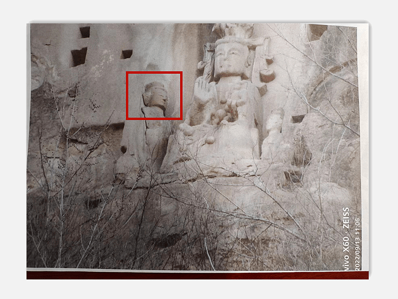 陕西黄陵摩崖造像头部被盗，卖不出去被扔垃圾场（组图） - 2