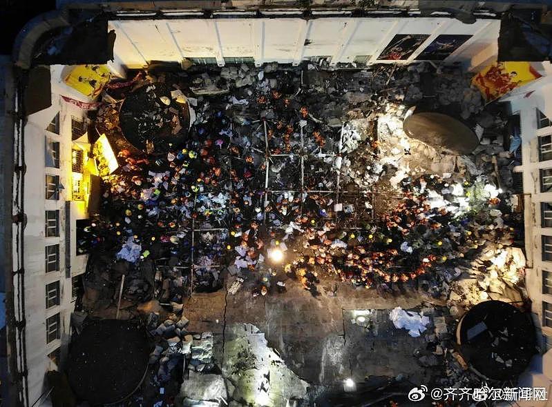 齐齐哈尔中学体育馆坍塌11死！校门口成花海，上海“同名路”警力突增多（组图） - 1
