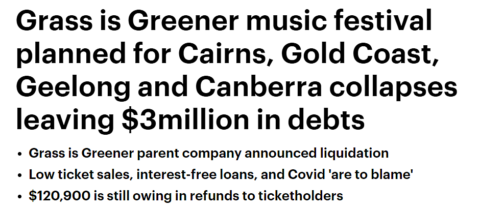 太意外！澳洲知名的音乐节，居然倒闭了，$12万门票还没退（组图） - 1