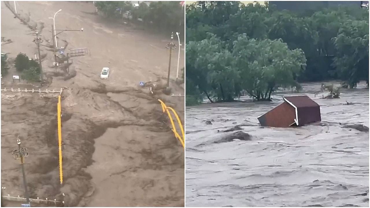 北京暴雨酿两死，河水暴涨冲走汽车房屋，列车滞留乘客被困30小时（组图） - 1